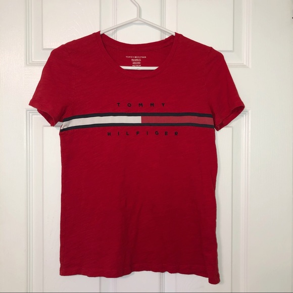 Tommy Hilfiger Women’s Big Logo Line T-shirt - Picture 1 of 7